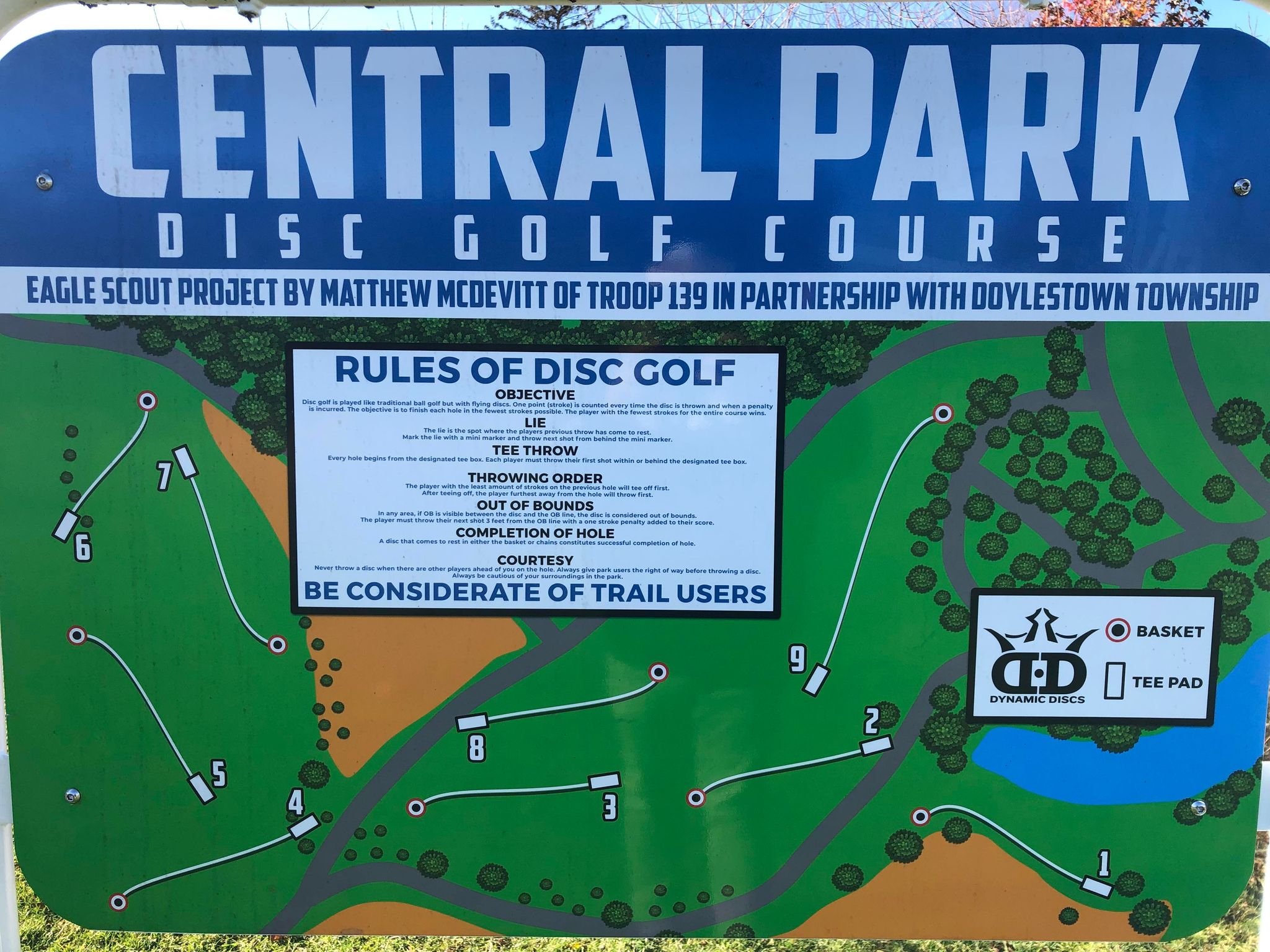 Central Park Disc Golf Doylestown, PA